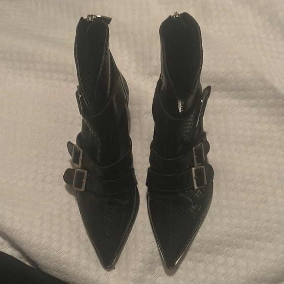 Zara ankle boots, black leather size 36 - Picture 1 of 3